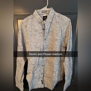 Denim & Flower Light Gray Shirt